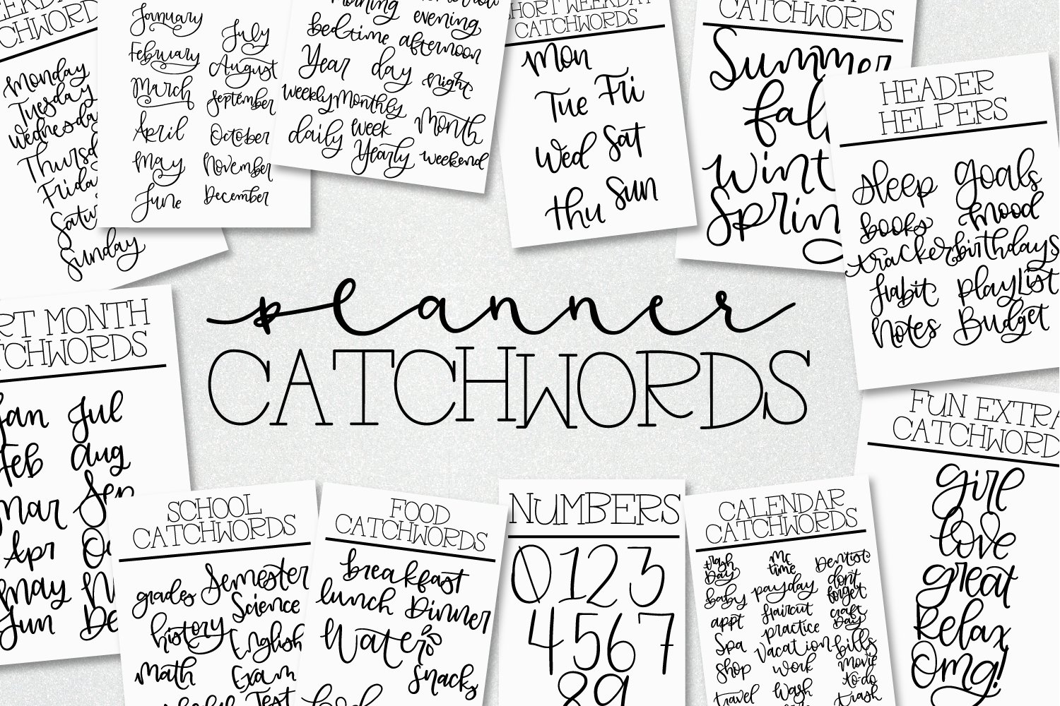 Planner Catchwords - Over 100 Words cover image.