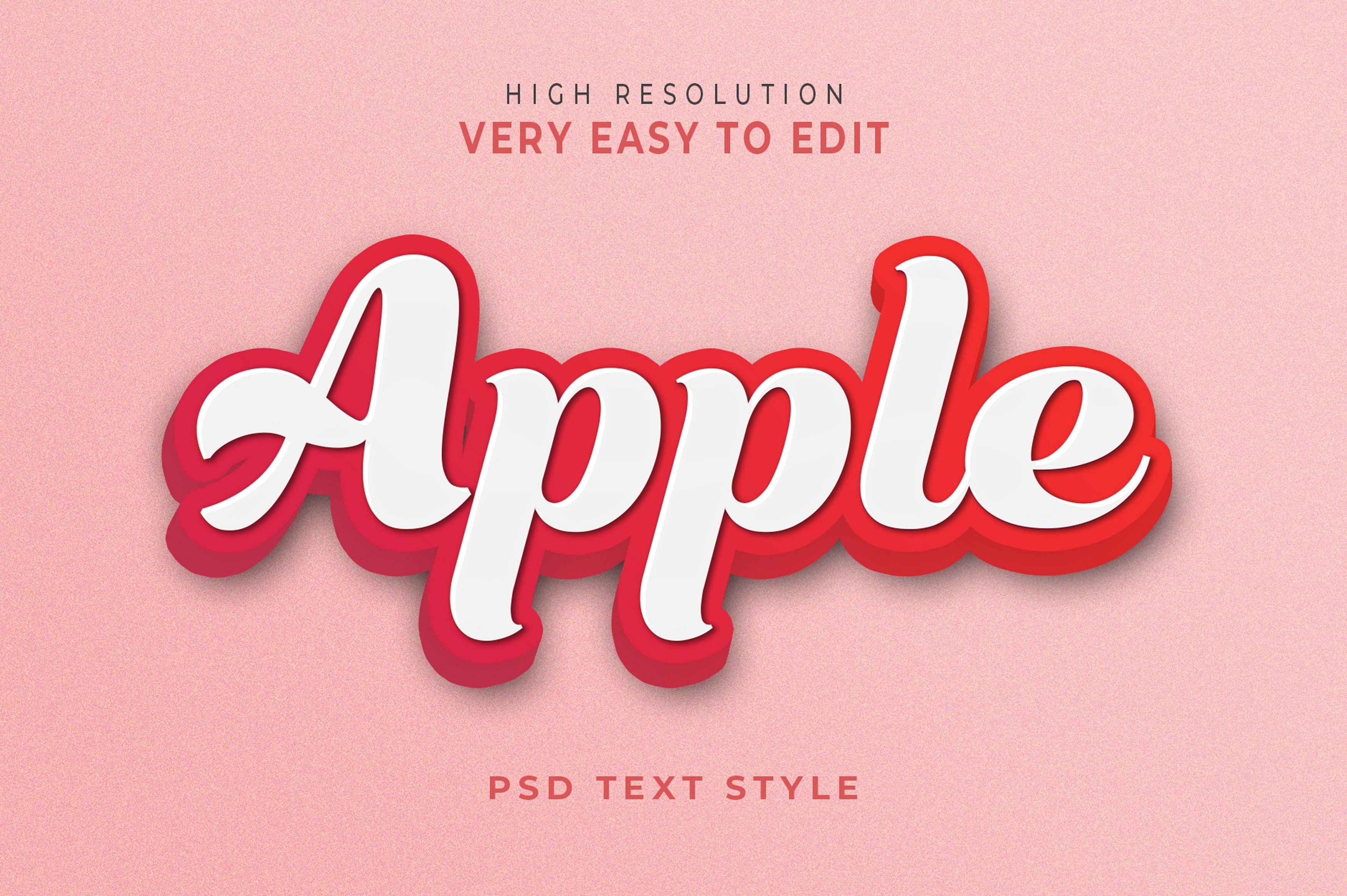 Apple 3D Text Style Effect Mockupcover image.