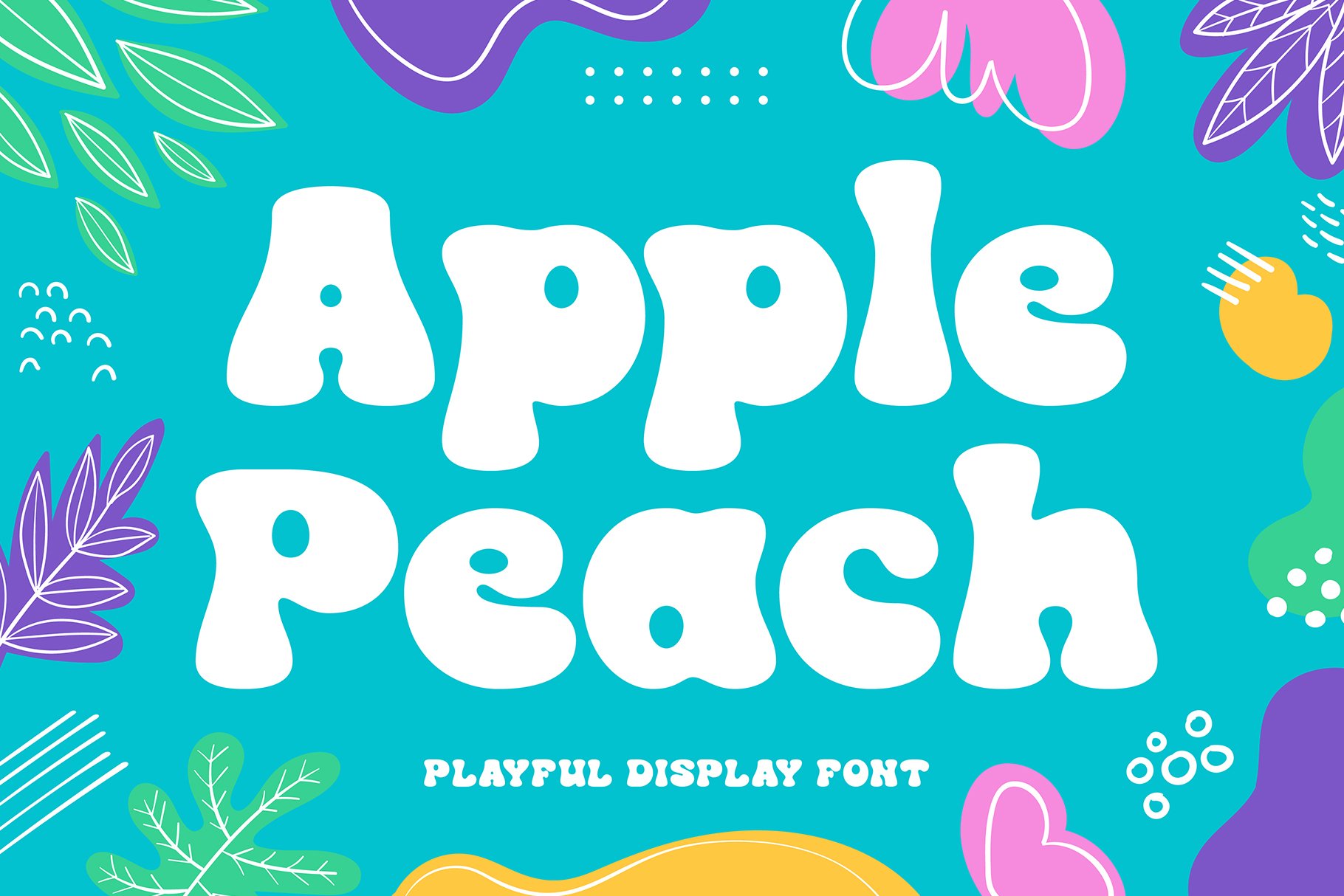 Apple Peach | Playful bubble Font cover image.