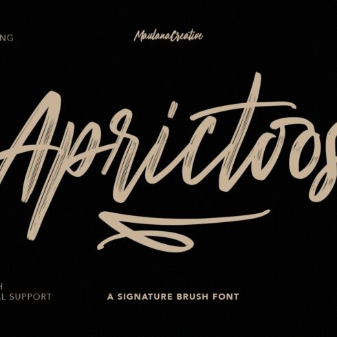 Aprictoos Signature Brush Font cover image.