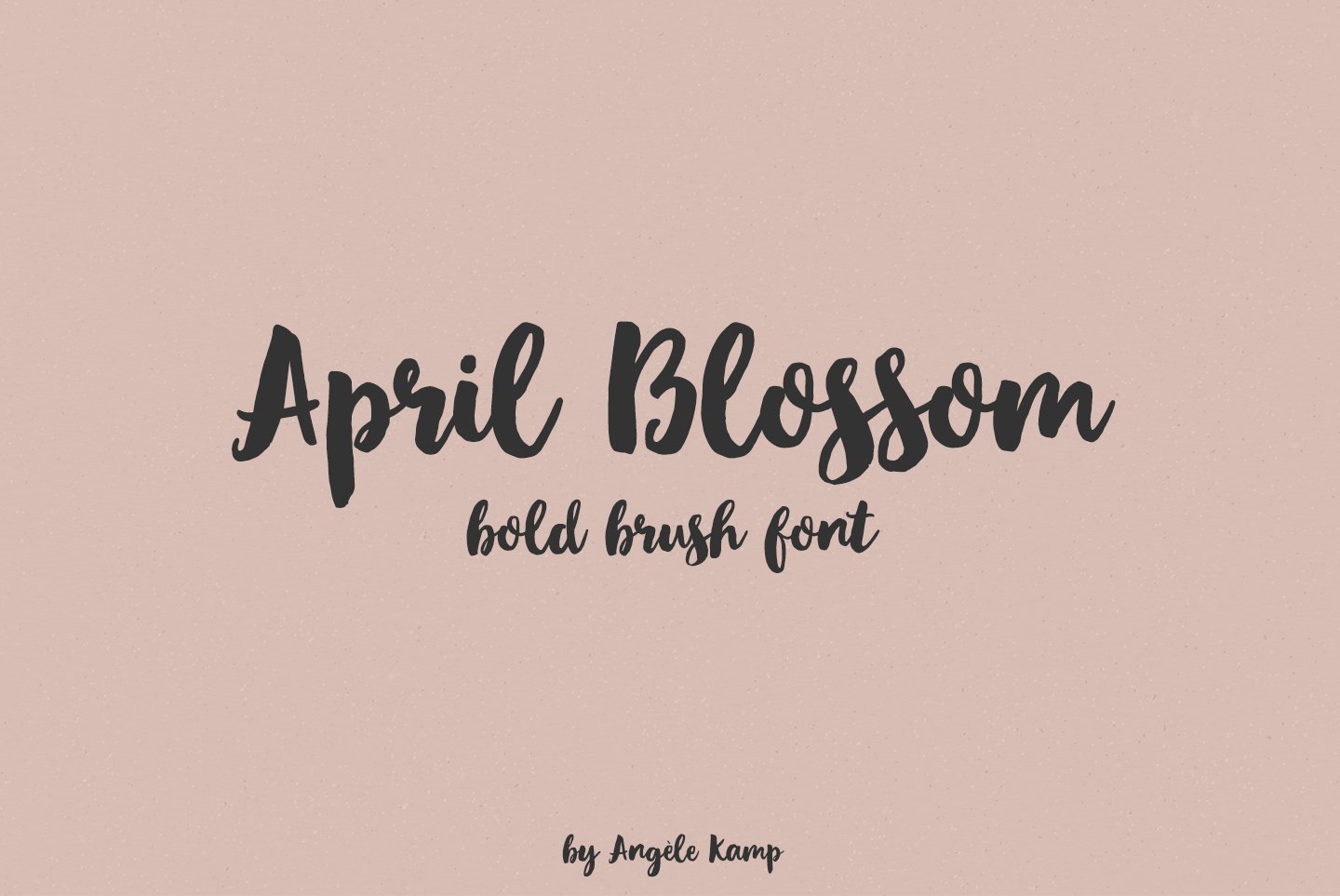 April Blossom bold brush font cover image.