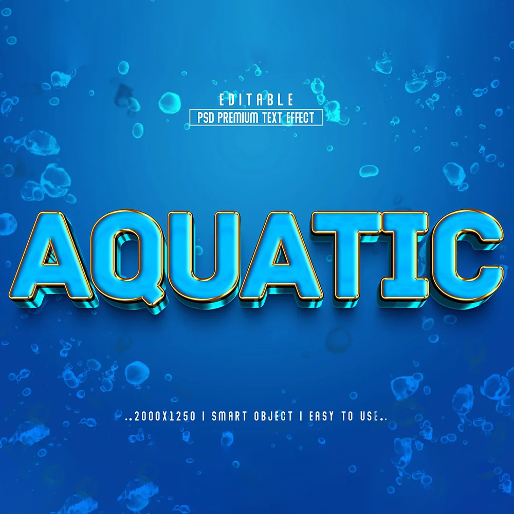 Blue background with the word aquatic.