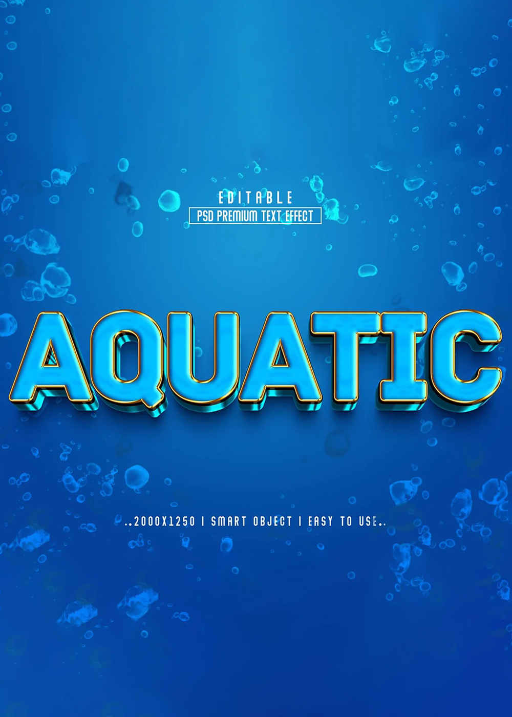 Blue water background with the word aquatic.