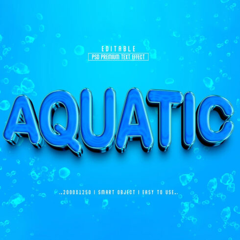 Blue background with the word aquatic.