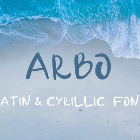 Arbo - handwritten font cover image.