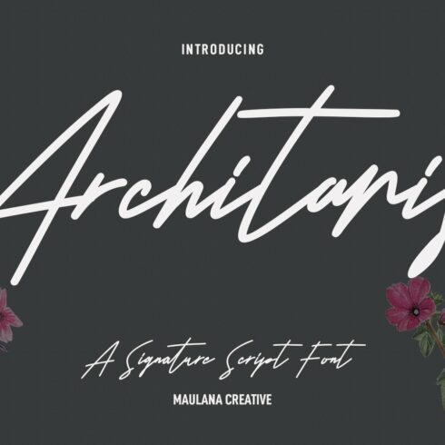 Architaris Signature Font cover image.