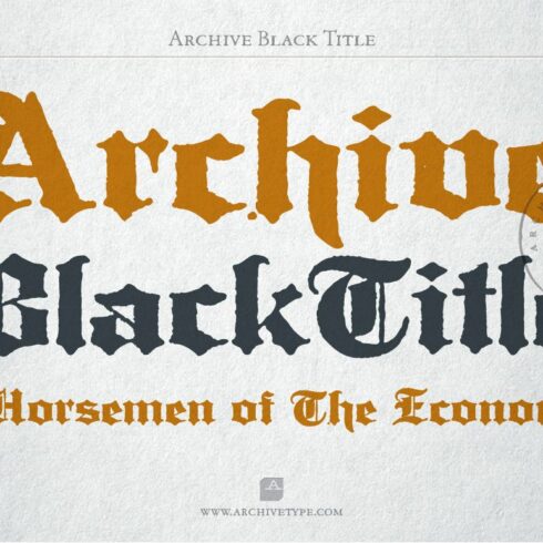 Archive Black Title cover image.