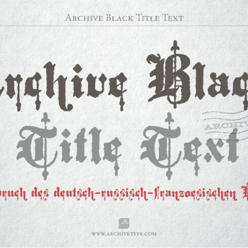 Archive Black Title Text cover image.