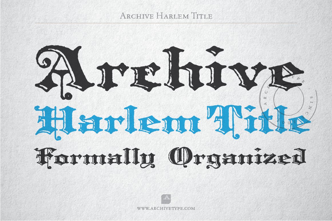 Archive Harlem Title cover image.