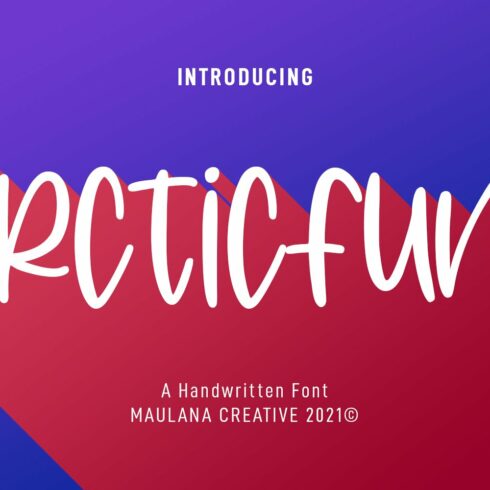 Arcticfunk Handwritten Font cover image.