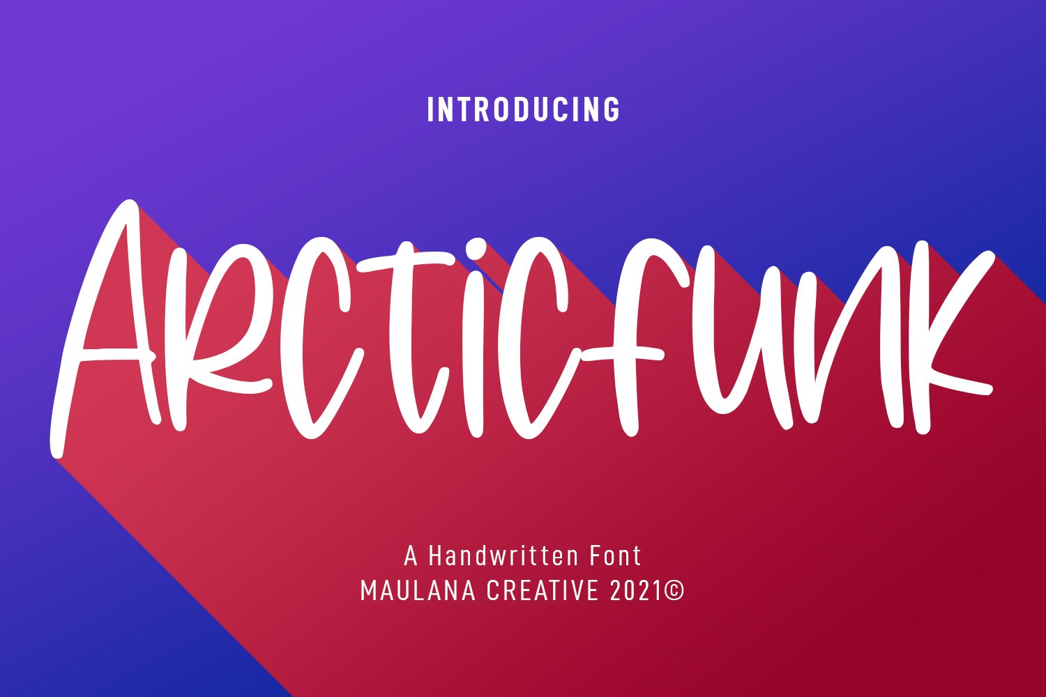 Arcticfunk Handwritten Font cover image.