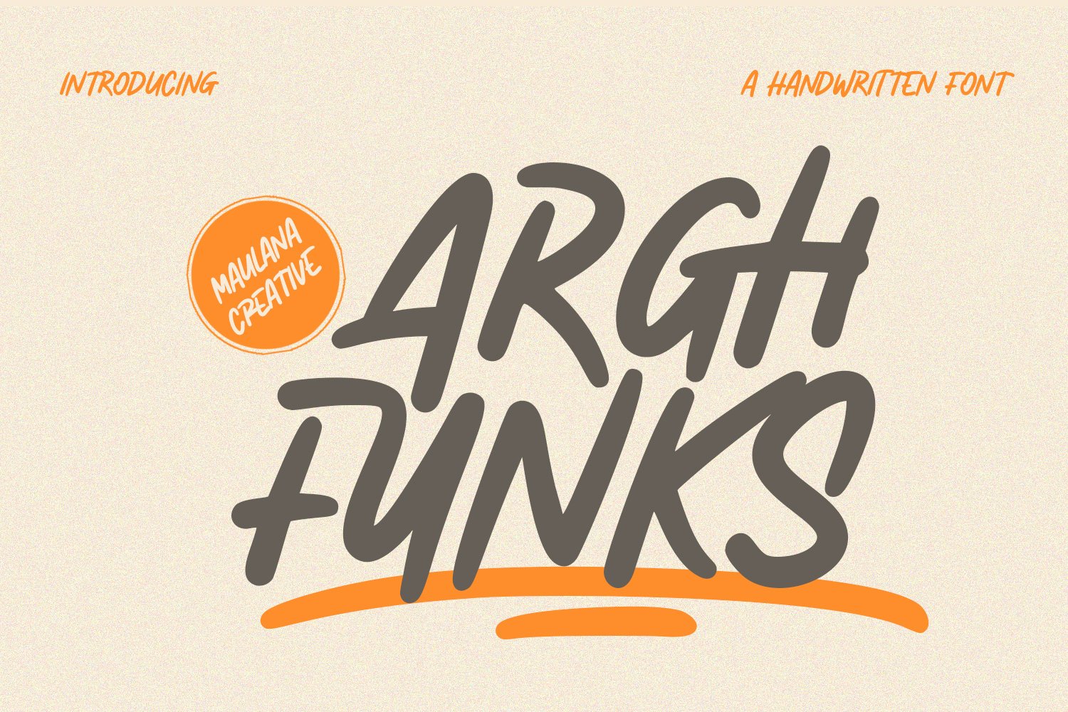 Arghfunks Fandwritten Display Font cover image.