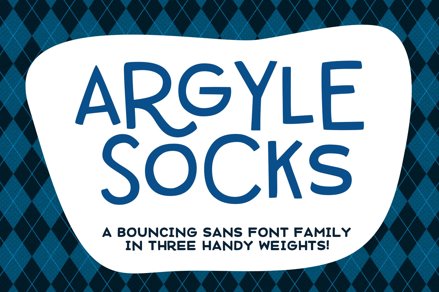 Argyle Socks: fun font in 3 weights! cover image.