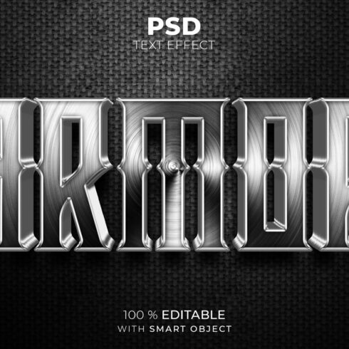 Armor Metal 3D text effectcover image.