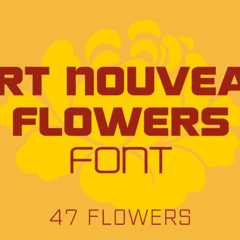 Art Nouveau Flowers Font cover image.