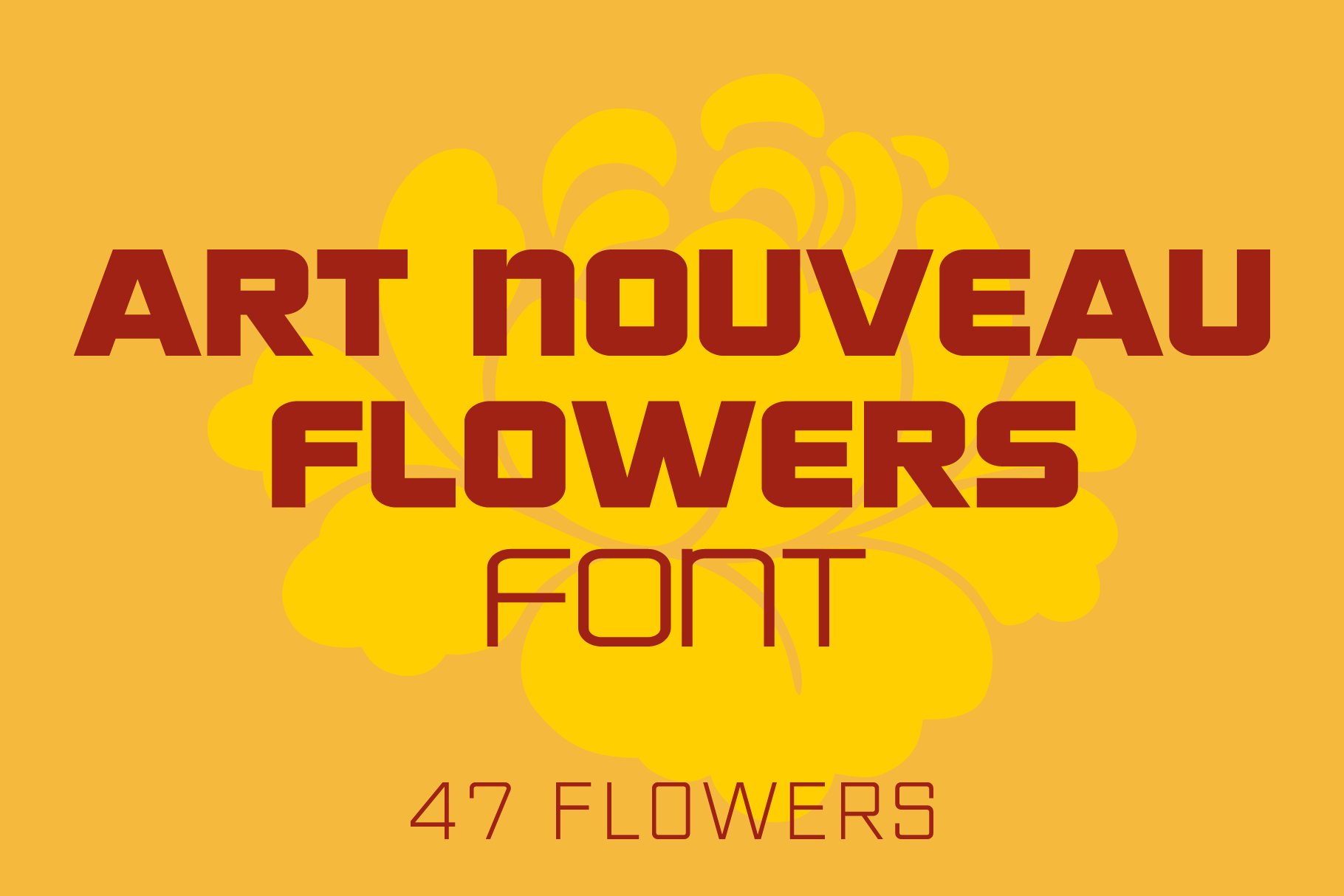Art Nouveau Flowers Font cover image.
