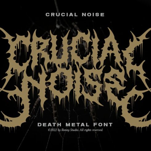Crucial Noise - Death Metal Font cover image.