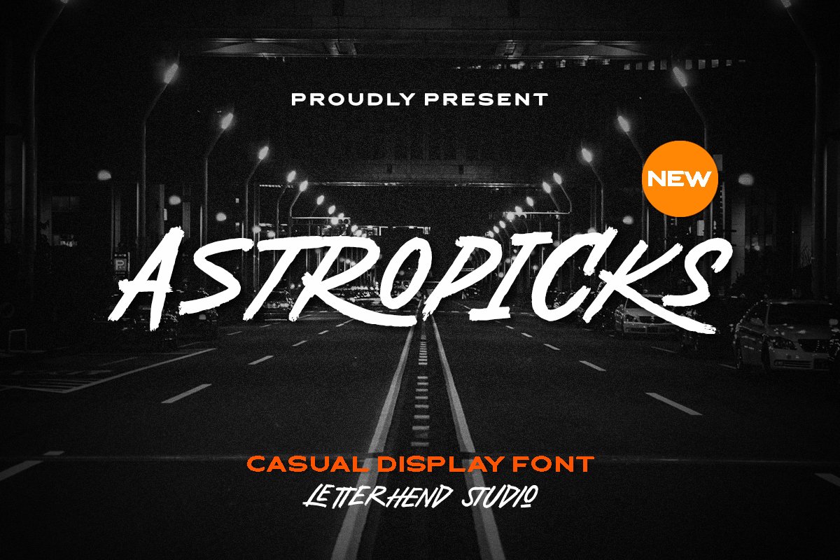 Astropicks - Casual Display Font cover image.