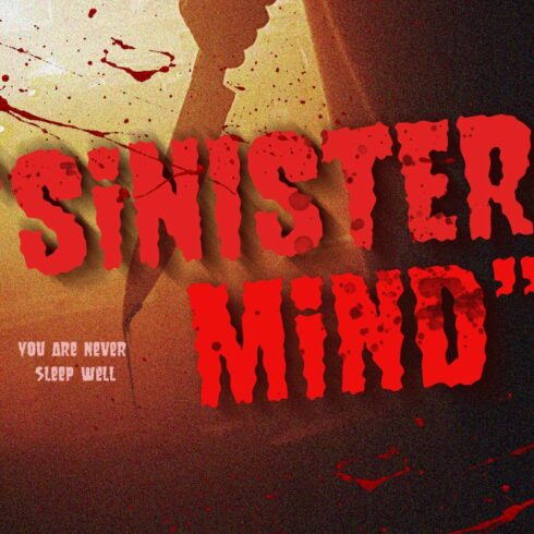Sinister Mind - Horror Creepy Font cover image.