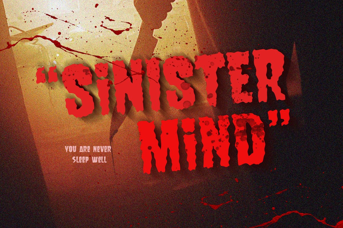 Sinister Mind - Horror Creepy Font cover image.