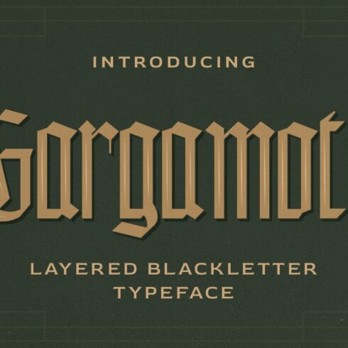 Gargamoth - Blackletter Typeface cover image.