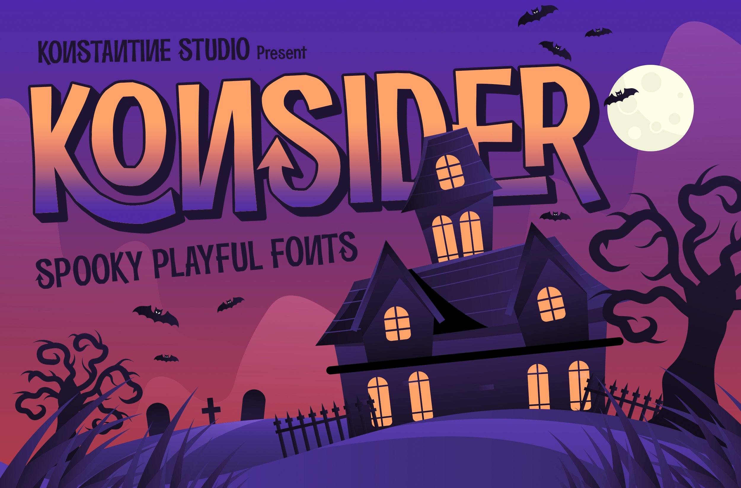 Konsider - Halloween Horror Fonts cover image.