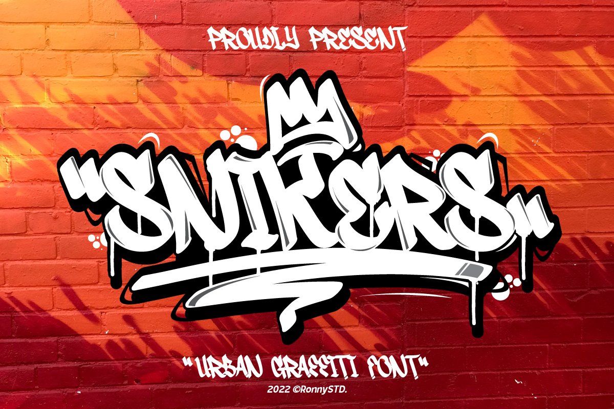 Snikers - Urban Graffiti Font cover image.