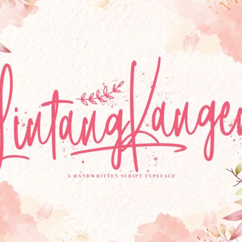 Lintang Kangen - Handwritten Font cover image.