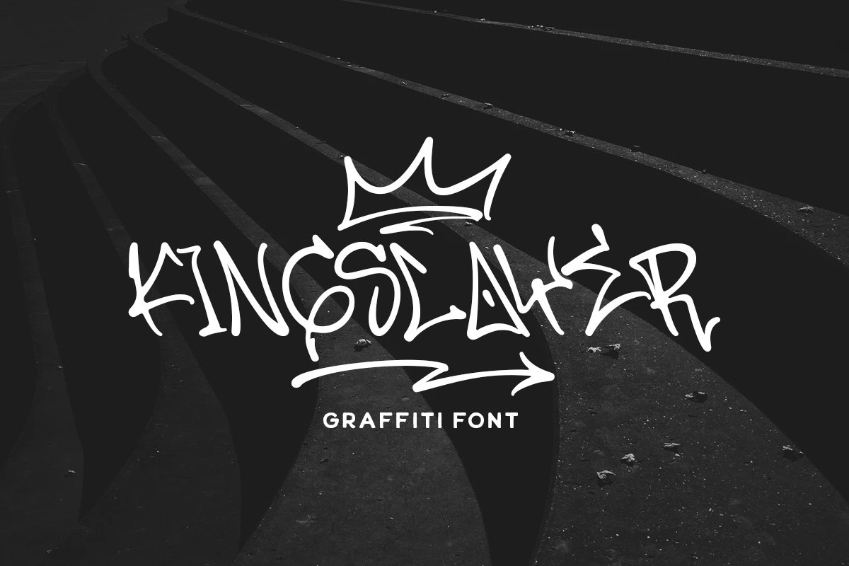 Kingslayer - Graffiti Font cover image.
