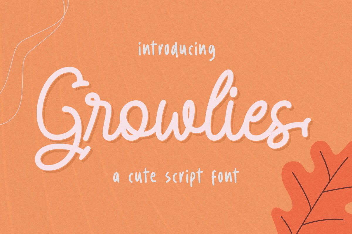 Growlies - Cute Script Font cover image.