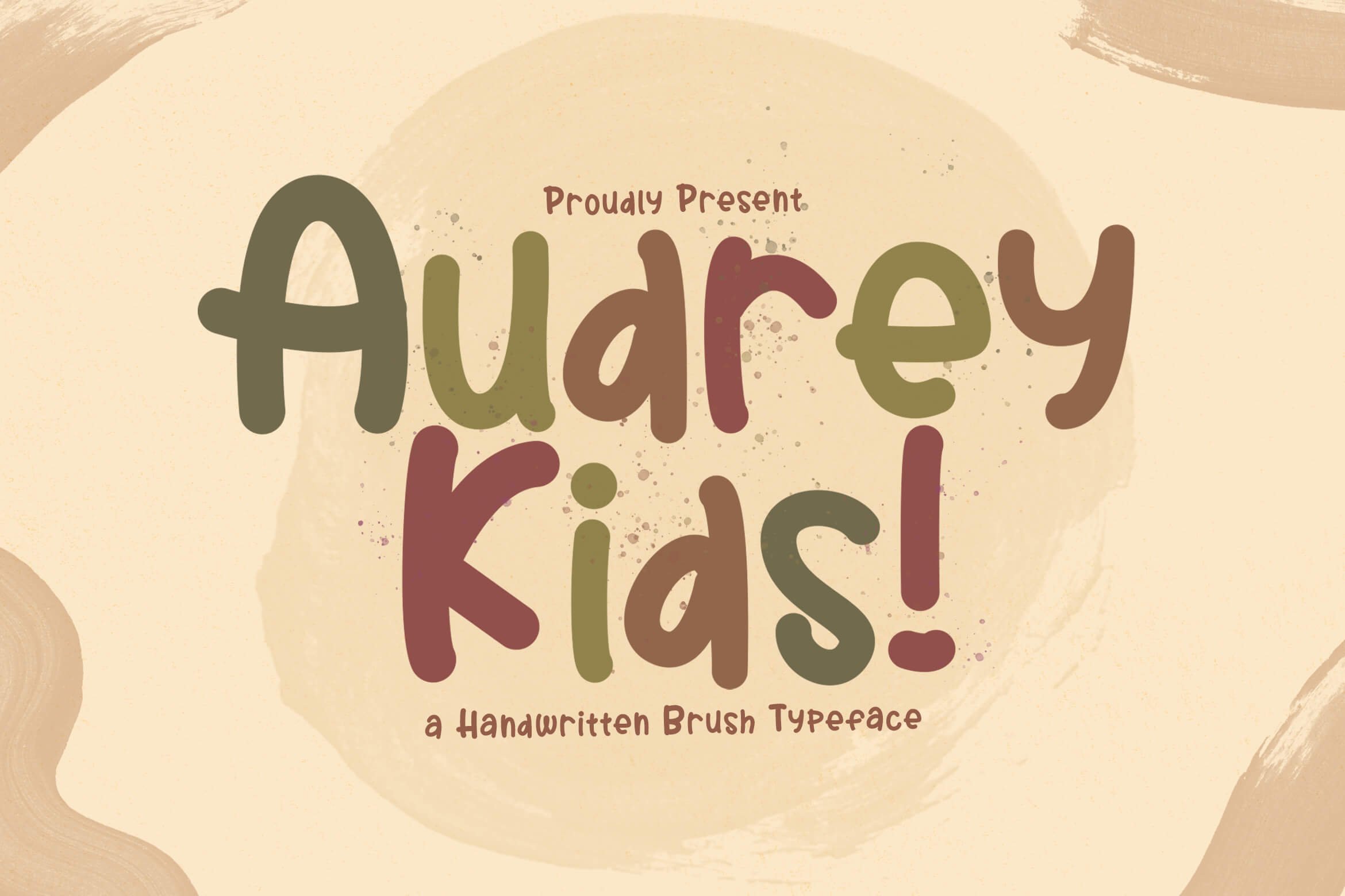 Audrey Kids - Playful Display Font cover image.