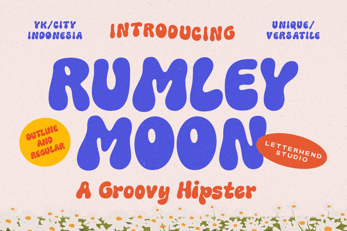 Rumley Moon - Groovy Hipster Font cover image.