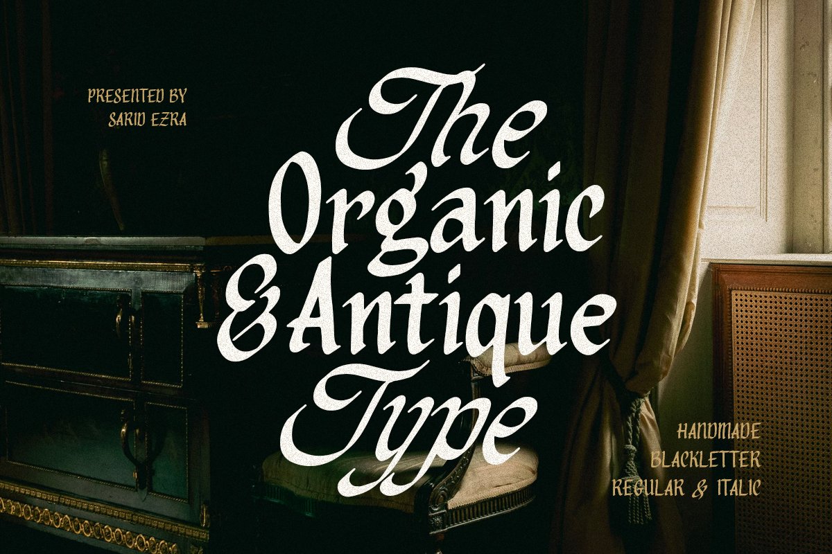 Organic Antique - Blackletter Fonts cover image.