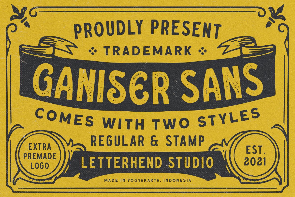Ganiser Sans - Extra Premade Logo cover image.