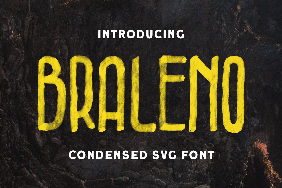 Braleno - Condensed SVG Font cover image.