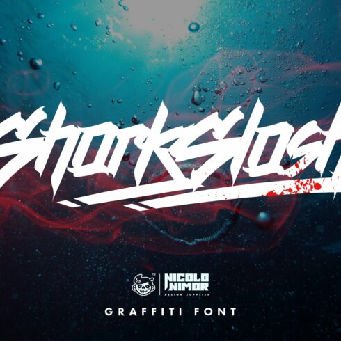 SHARKSLASH Graffiti Font cover image.