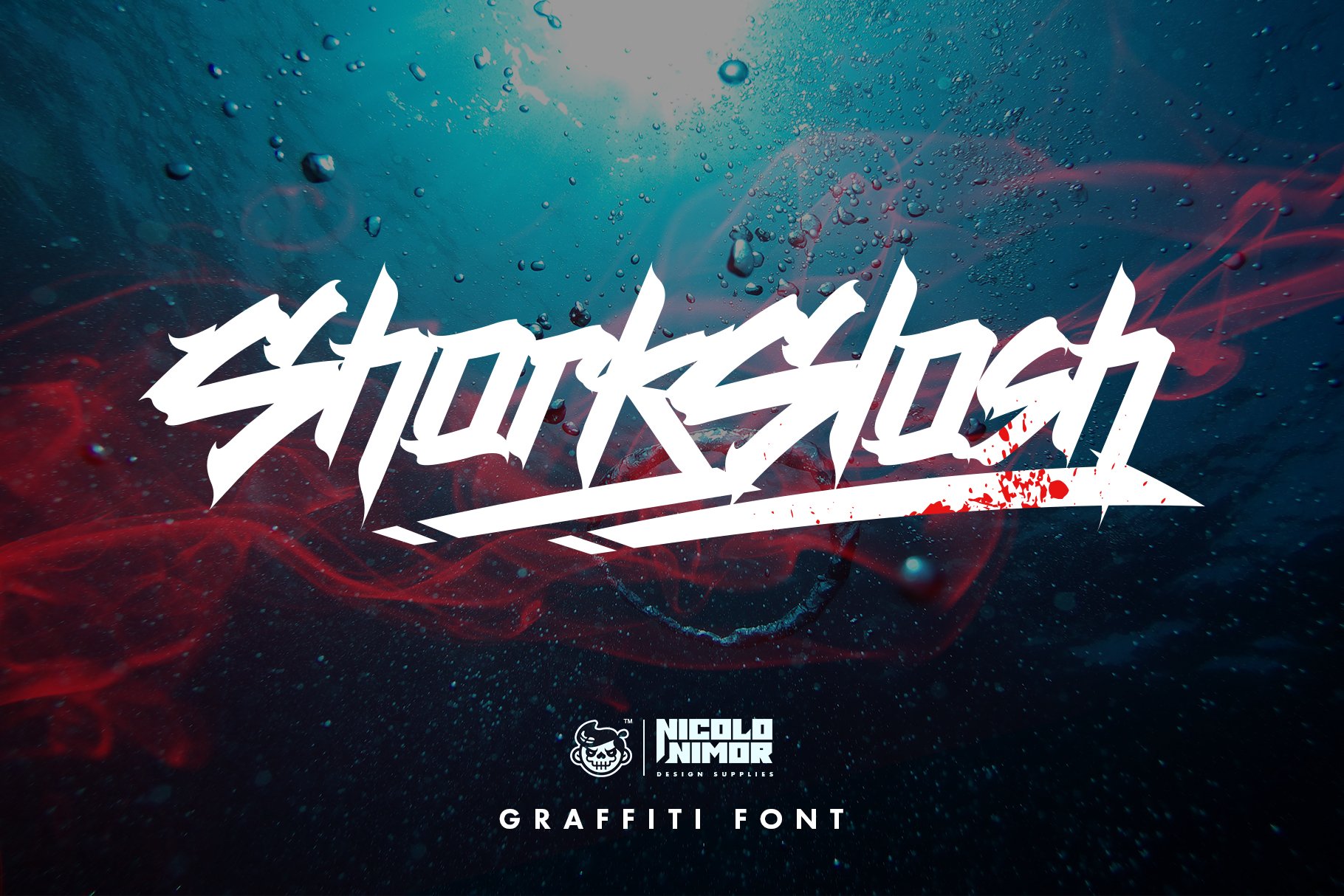 SHARKSLASH Graffiti Font cover image.