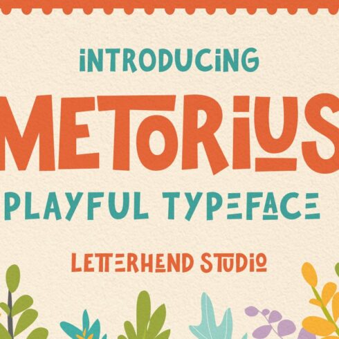 Metorius - Playful Typeface cover image.