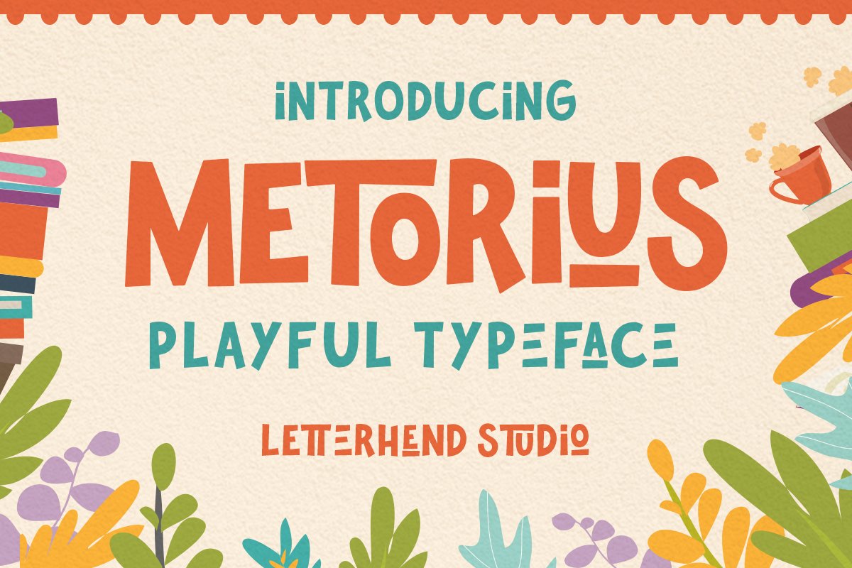 Metorius - Playful Typeface cover image.