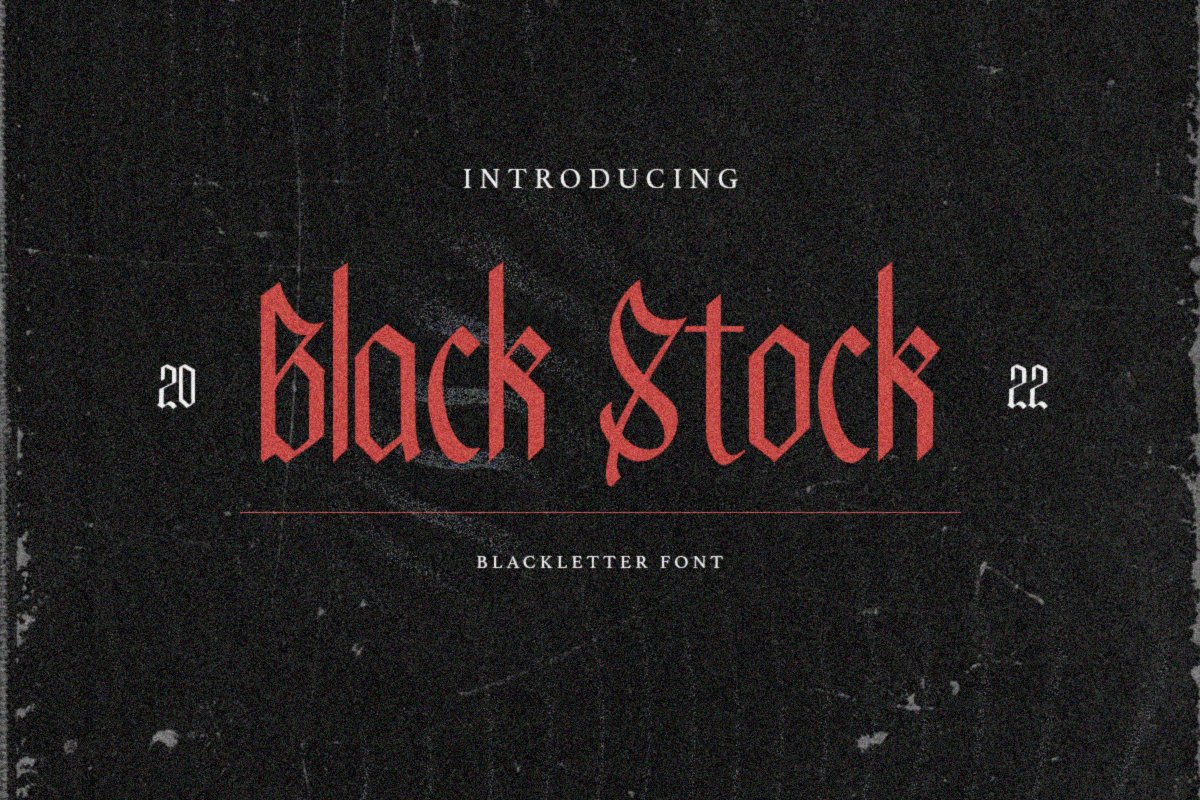 Black Stock - Blackletter Font cover image.