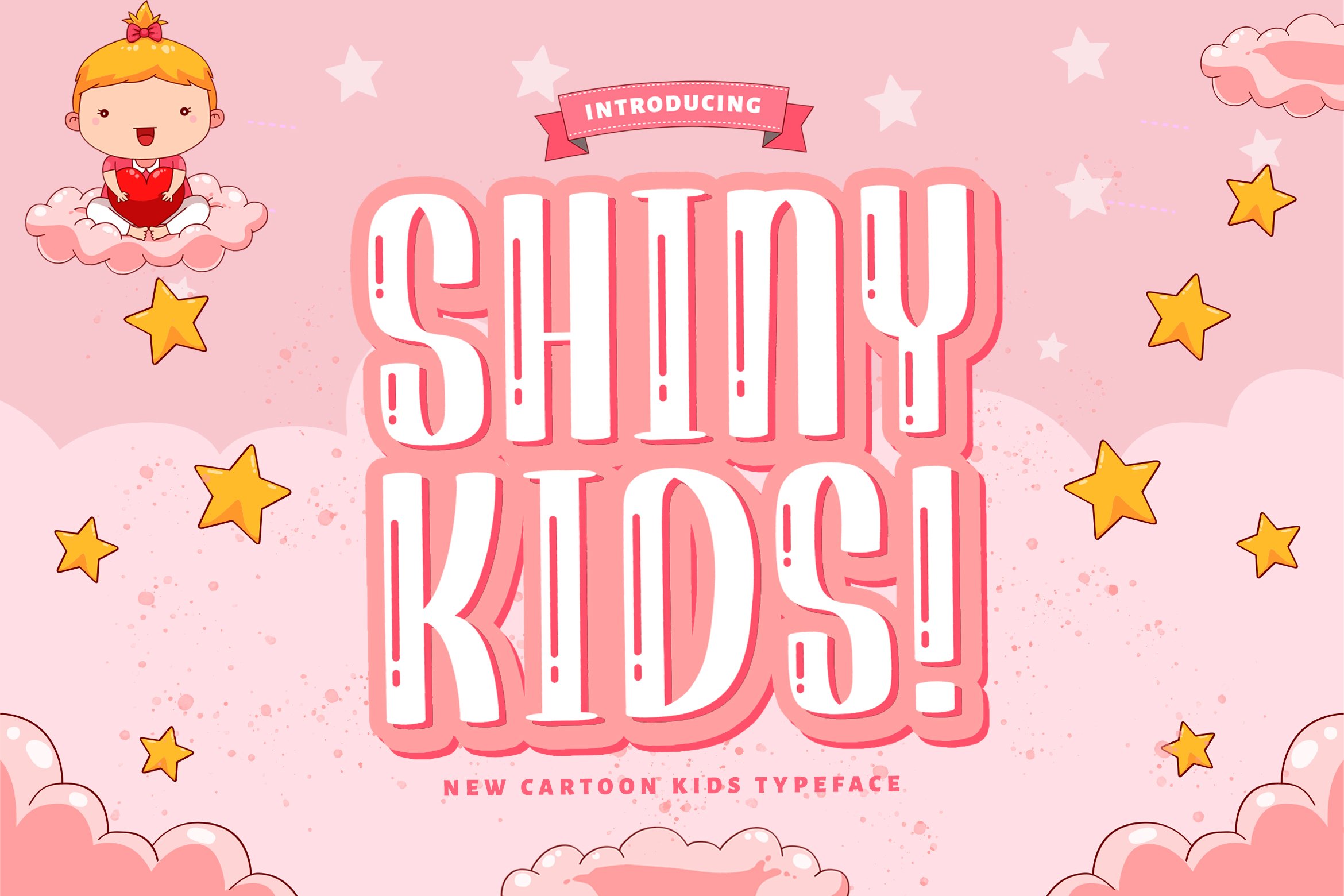 Shiny Kids - Playful Display Font cover image.