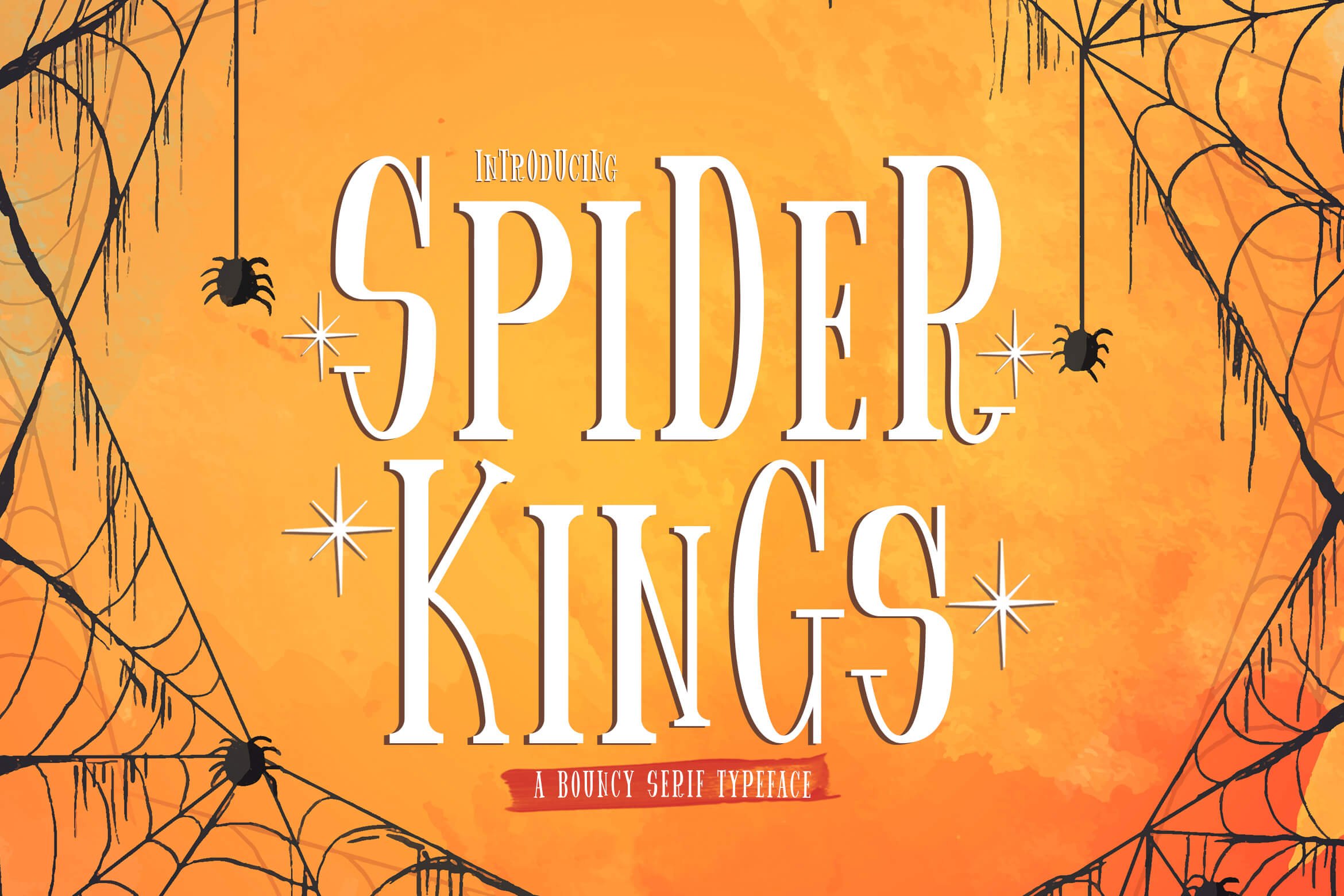Spider King - Bouncy Serif Font cover image.