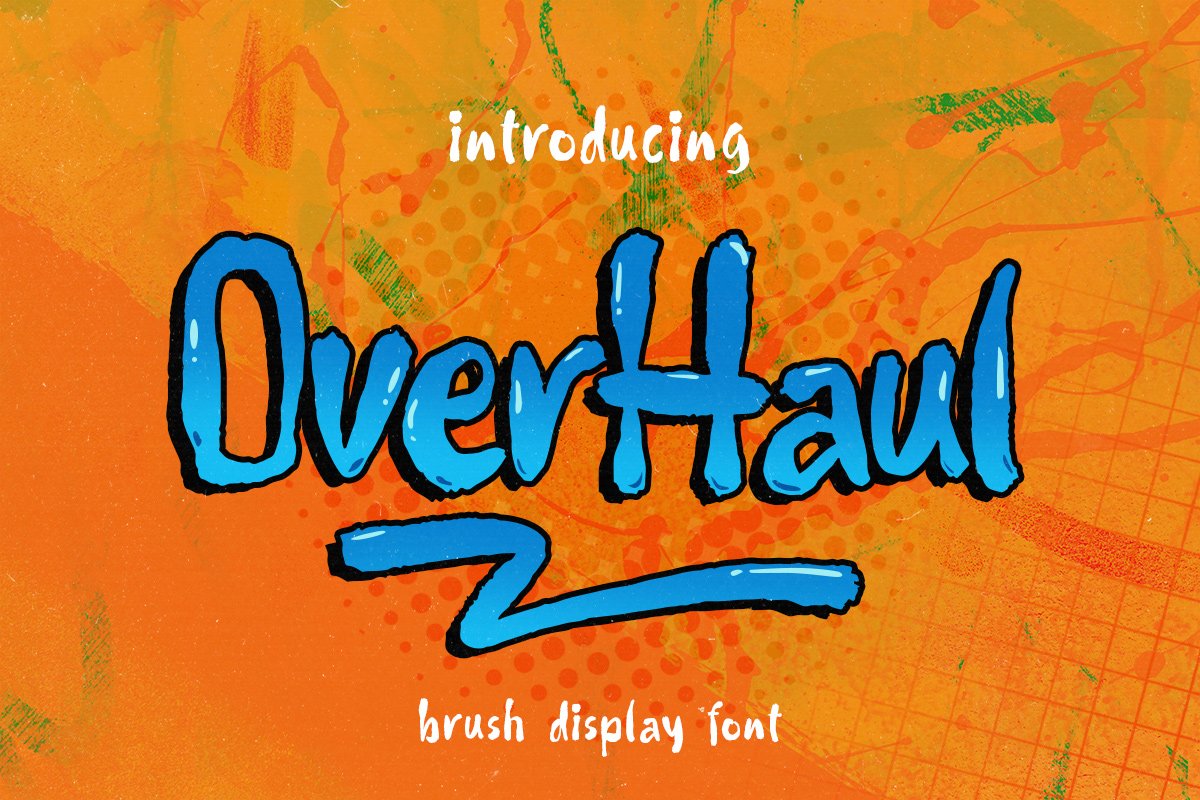 OverHaul - Brush Display Font cover image.
