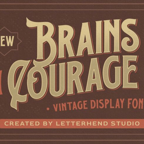 Brains Courage - Vintage Display Foncover image.