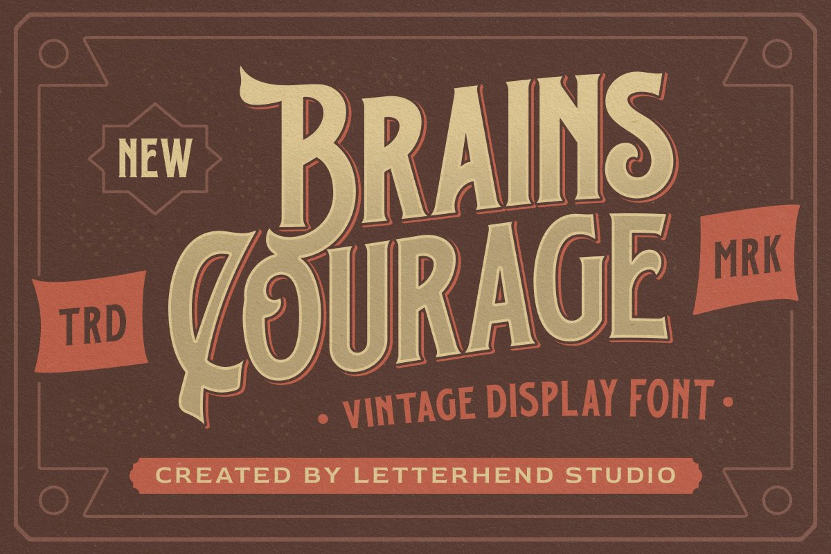 Brains Courage - Vintage Display Foncover image.