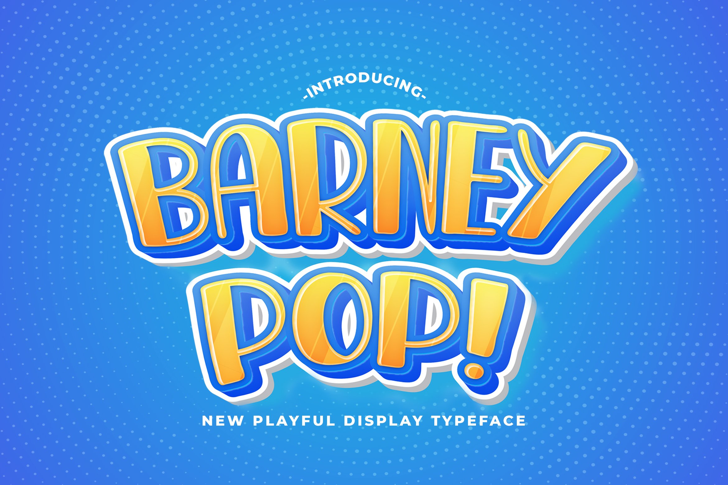 Barney Pop - Playful Display Font cover image.