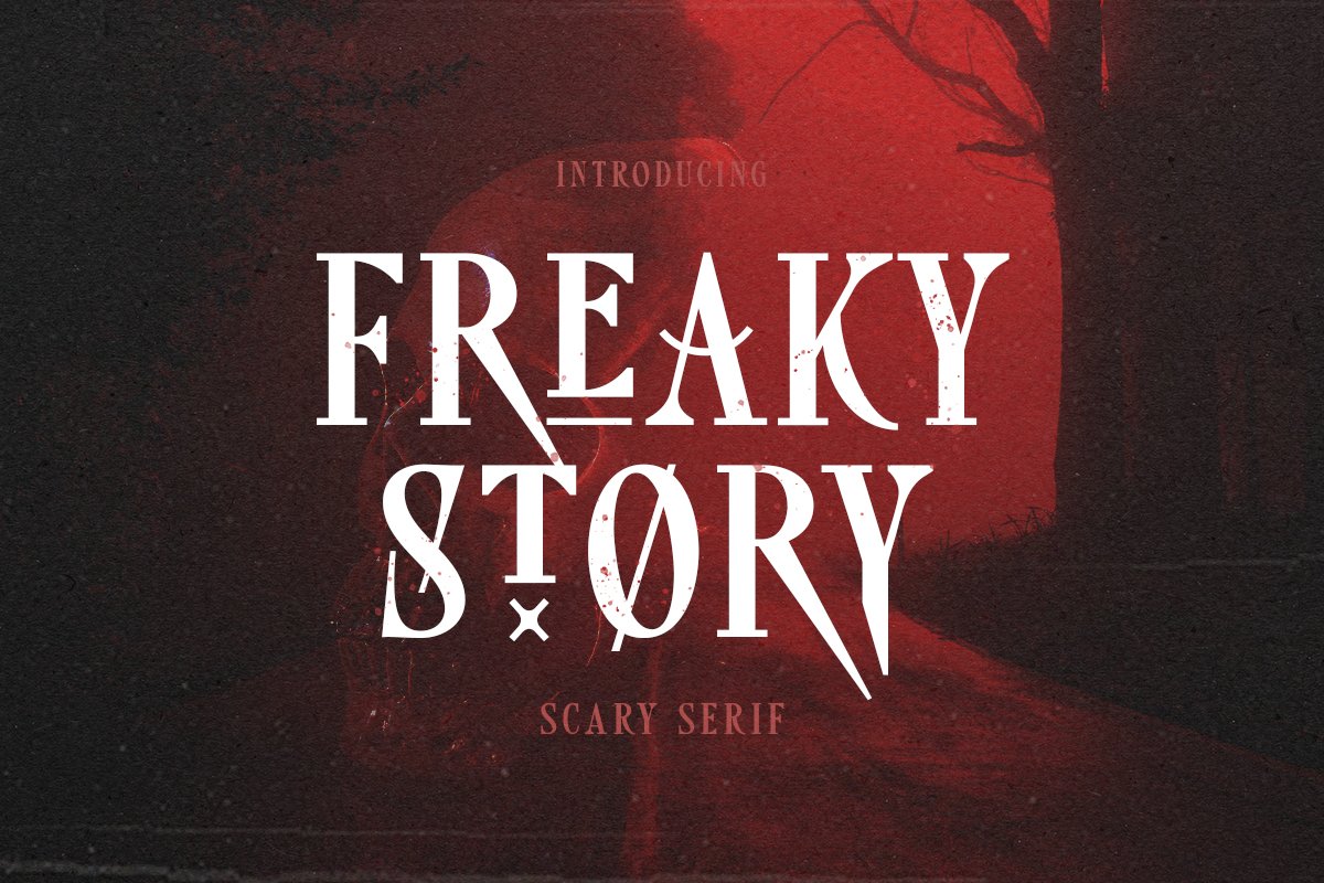 Freaky Story - Creepy Font cover image.