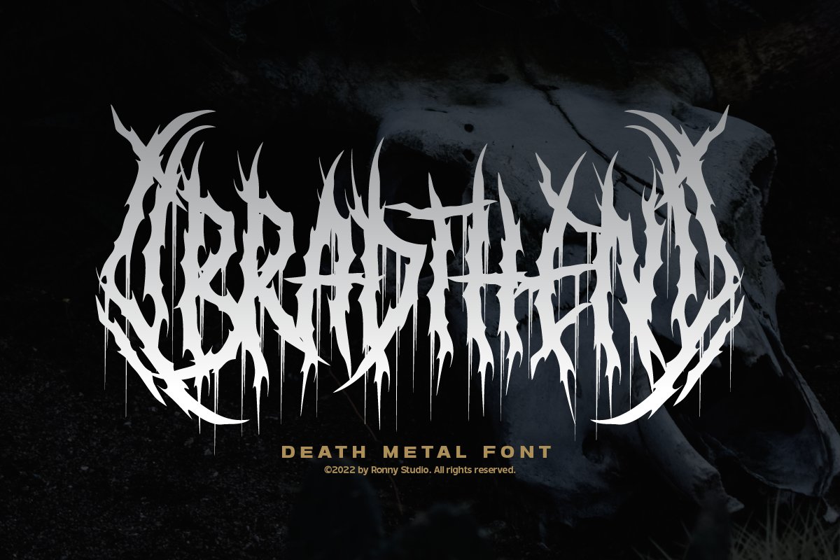 Bradthen - Death Metal Font cover image.