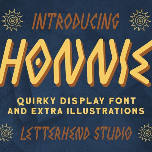 Honnie - Quirky Display Font cover image.