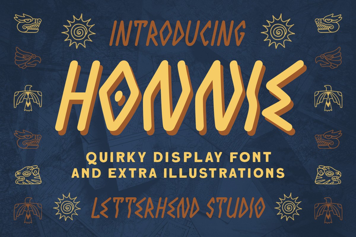 Honnie - Quirky Display Font cover image.